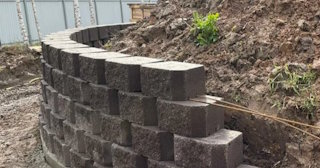 Установка подпорной стенки в Каменске-Уральском в октябре